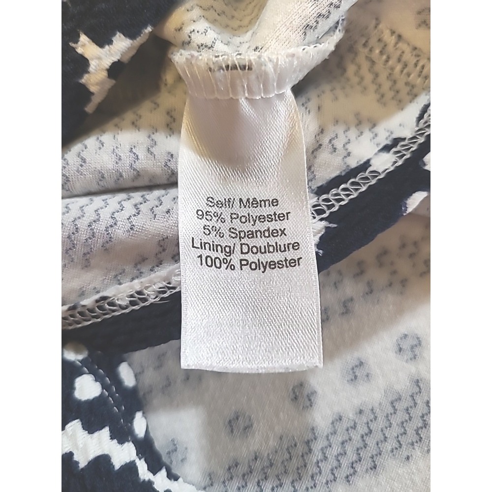 Maurices Sun Dress Size Medium Black & White Sleeveless 1/4 Zipper Back Heavier - Picture 5 of 16